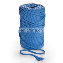 Factory wholesale 3mm Single Strand 100% Cotton Macrame Cord Rope for Decorate wall