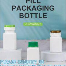 100ml 150ml 200ml 250ml Empty White Hdpe Plastic Pills Capsule Bottles, Pill Bottle, Square Shape Capsules Vitamin Plastic Pill Bottle With Cap