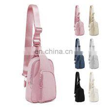 Wholesale Fashion Outdoor Running Chest Bags Waterproof Lightweight Nylon Waist Bag Custom Sports Crossbody Belt Bag Unisex