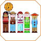 Wooden Rubber Stamps What's up - With the Boys ? 5 Pcs for Kids thumbnail-1