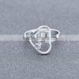Womens Mens Ring Carved Letter LOVE Silver Tone Stainless Steel Ring thumbnail-2