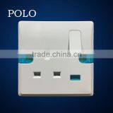 With led indicator 2015 MK South Africa British UK standard 3 pin socket white bakelite 13A wall electric switch socket brand