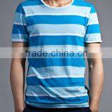 Wholesale Striped T-shirt 180grams Cotton T-shirt Manufacturer T-shirt Couple thumbnail-1