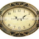 Antique Style Wall Decoration Time Clock with Royal Design Frame/ Clock Hands Time Display