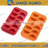 FDA Food Grade TPE Ice Cubes Tray , Ice Cubes Mould , Ice Tray Orange-shaped thumbnail-1