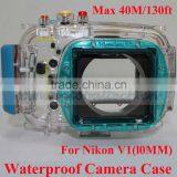 Digital Waterproof Camera Case for Nikon V1(l0~30MM), 40m/ 130ft Depth Underwater Camera Housing, Protective Cases for Nikon Quality Choice
