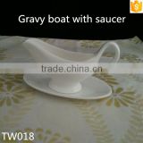 ceramic bone china gravy boat with saucer