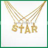 Initial Pendant Gold Chain Necklace thumbnail-4