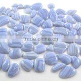 Natural Blue Lace Agate Stone Natural Semi Precious Stones Wholesale Loose Cabochon Gemstones Authentic Gemstones thumbnail-1