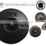 12mm Engraved Logo Blind Black Metal Button