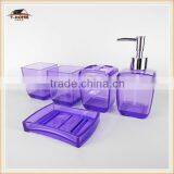 5 Piece Transparent Acrylic Bathroom Accessories Kit thumbnail-1