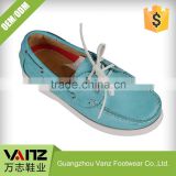 Lace Up Teenagers Comfort Quality Control Leather Slip-On Boat Shoes