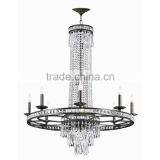 Designer Selected 10 Lights Black Cast Iron Crystal Chandelier for Living Room thumbnail-3