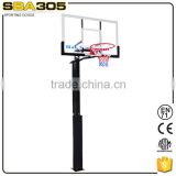 steel movable inground basketball stand