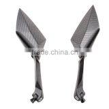 Soto Racing - Diamond Carbon Fiber Color Black Stem Motorcycle RearView Side Mirrors thumbnail-3