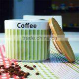 S/3 Oval Canister With Wood Lid thumbnail-1