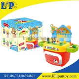 Battery option ratating musical farm toy with light