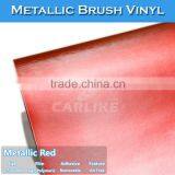 5FTx65FT Air Free High Quality Metallic Brushed Red Film VInyl Car Wraps thumbnail-3