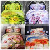 2014 fashion 100% cotton new designs reactive printtting 3D bedding sets