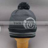100%ACRYLIC BEANIE HAT WITH POMPOM thumbnail-1