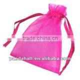 Cheap Fabric Organza Ribbon Jewelry Bags for Valentine Gift(OP111-8)