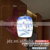 Chinese Style Jingdezhen Hand Painted Wall Lamp Night Light Porcelain Ceramic Bedroom Coffee Bar Restaurant Kitchen Lights thumbnail-6