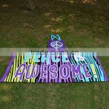 Bright Purple Color Customer Special Design Velour Printed Surf Beach Towel Bag thumbnail-5