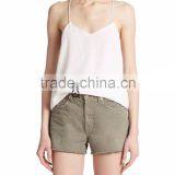 2015 Women Fashion Green Denim Twill Board Shorts Jean Chino Shorts SYA15319 thumbnail-4
