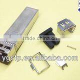 SFP+ Transceiver Housing In Fiber Optic Equipment For Cable Connector. thumbnail-4