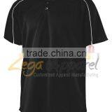 Zegaapparel custom black baseball jersey wholesale , button up baseball shirt