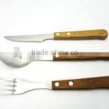 High Quality Stainless Steel Scoop With Wooden Handle thumbnail-1