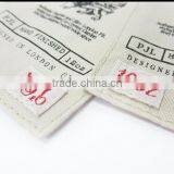 Custom Made Two Layers Canvas Silk Sreen Print Stiching Cotton Label thumbnail-1