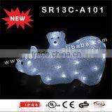 Acrylic Light up LED Bear Carrying Baby thumbnail-1