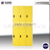 Metal Supermarket Locker 6 Door Yellow Wardrobe Electronic Cabinet thumbnail-2