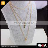 Gold Chain Delicate 2 Layered Necklace,boho Style Quartz Stone Pendant Necklace thumbnail-5