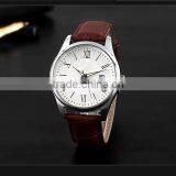 High Class Bule Dial Alloy Case Genuine Leather Band With Night View Men Fashion Watches thumbnail-2