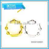 Classic Round Shape Gold Silver Plating Toy Plastic Tambourine
