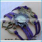 Cheap Price on Wholesale Braided Leather Three Layers Anchor Leather Bracelet thumbnail-5
