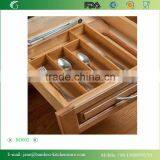 Very Simply 5 Slots Bamboo Drawer Organizer Cutlery Tray thumbnail-2