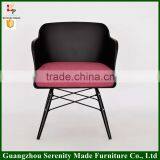 2016 New Design Plastic French Cafe Chair With Cushion
