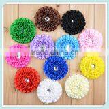 8cm satin rhinestone Pretty Rolled flower rhinestone rosette flower bow rose flower hair bow 12 colors in stock