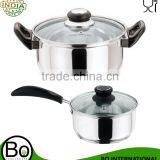 Stainless Steel Sauce Pan W/lid & Bakelite Handle & Knob 16 , 20 cm