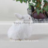 Animal Figures Artificial Animal Bunny White Rabbit With Red Eyes thumbnail-3
