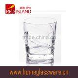 300ml Clear Glass Cup With Small Bubbles at the Bottom and Embossed Letter for Drinking thumbnail-3