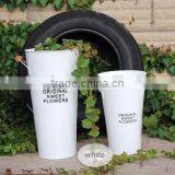 Dutch Outdoor Garden Gold Galvanized Tall Wholesale Metal Vases for Flower Arrangements thumbnail-4