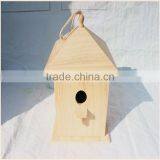 Wooden Bird Cage, Wood Bird House, Multifunctional Large Hanging Bird Feeder thumbnail-1