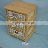 Wooden Storage Cabinet With Rattan/Wicker Drawer thumbnail-2