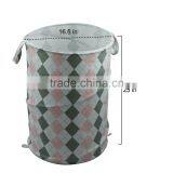 16.5*H25 Inch Polyester Laundry Basket, Bubble Pattern thumbnail-5