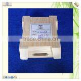 Small Unfinished Carved Pine Wooden Storage Box thumbnail-4