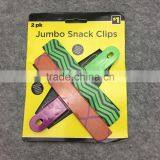 Set of 2 Pieces Plastic Snack Bag Clips With Hanging Hole for Food thumbnail-1